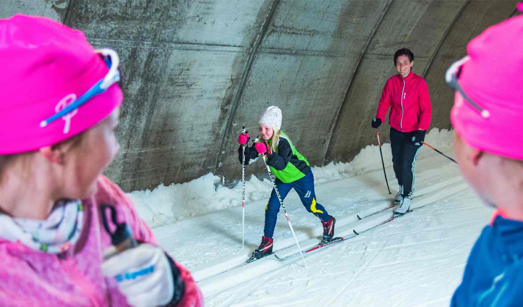 Torsby Skidtunnel har stabile forhold for ski-trening hele året.