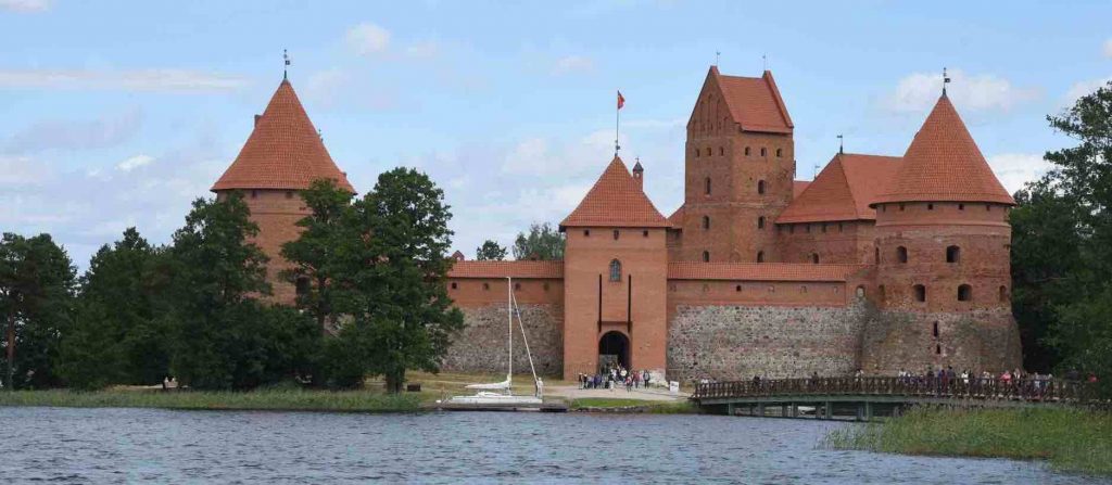 eDett slottet i Trakai er 500 år gammelt.