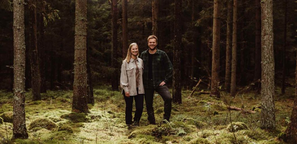 Skogsferie: Ingeborg og Andreas er vertskapet på Hafsrød i Halden.