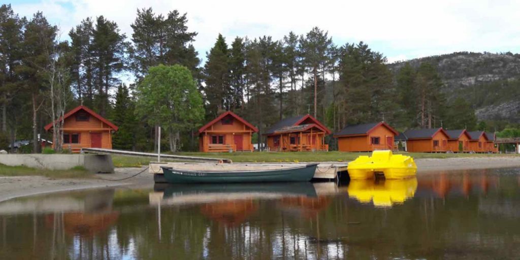Flotte hytter på Namsos Camping.