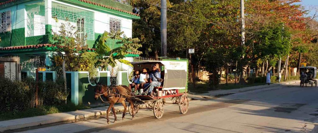 Heste-drosje er vanlig i denne delen av Cuba