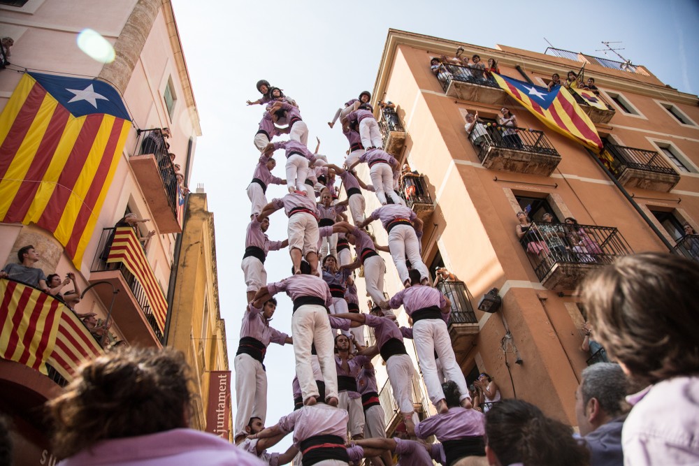 Et menneske-tårn i Tarragona.