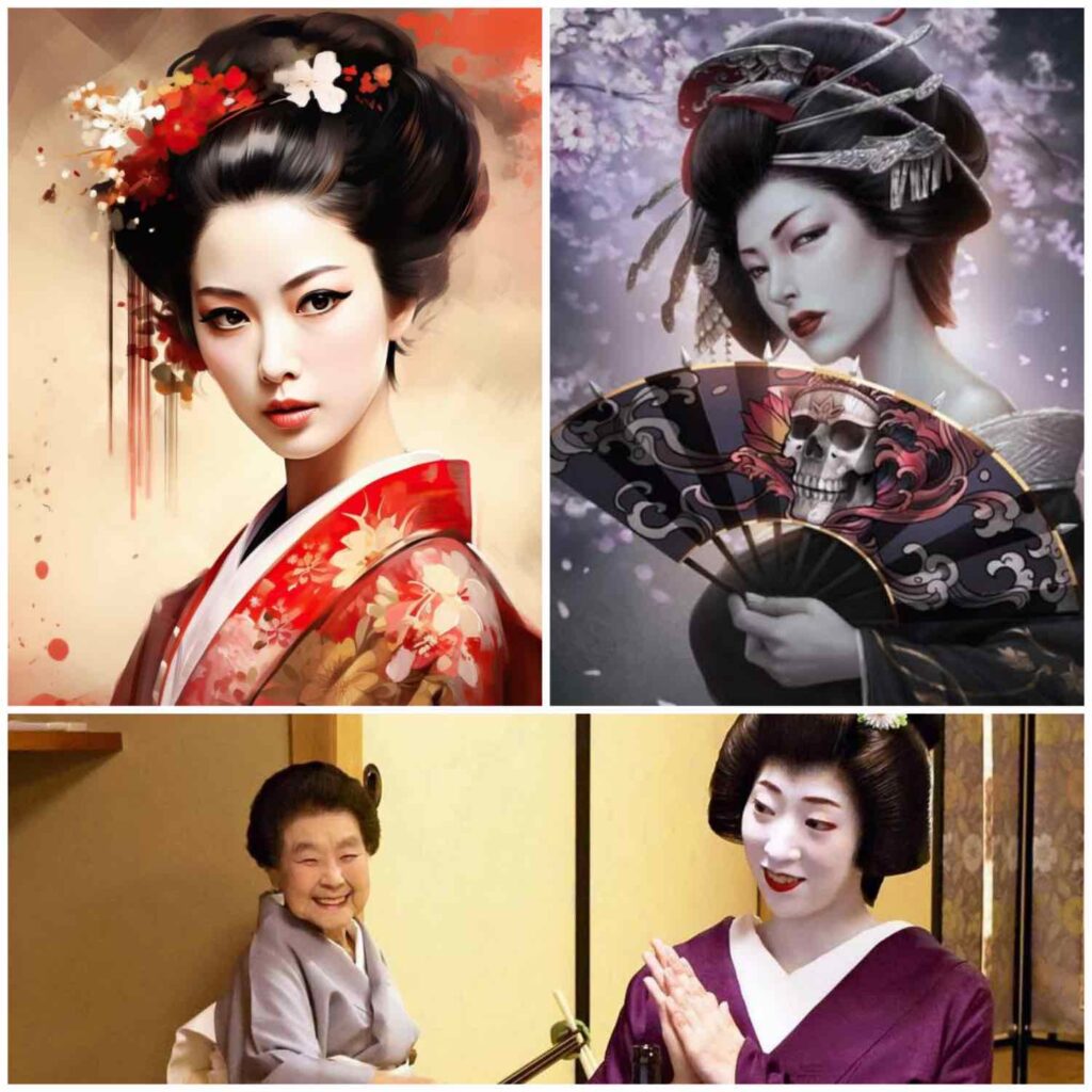 Geisha er japansk for en kunstnerisk person, altså kunstnere og underholdere.