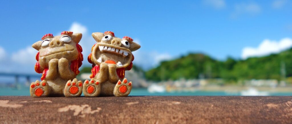 Okinawa´s egen maskot er en trivelig fyr som har fått havnet Shisa.