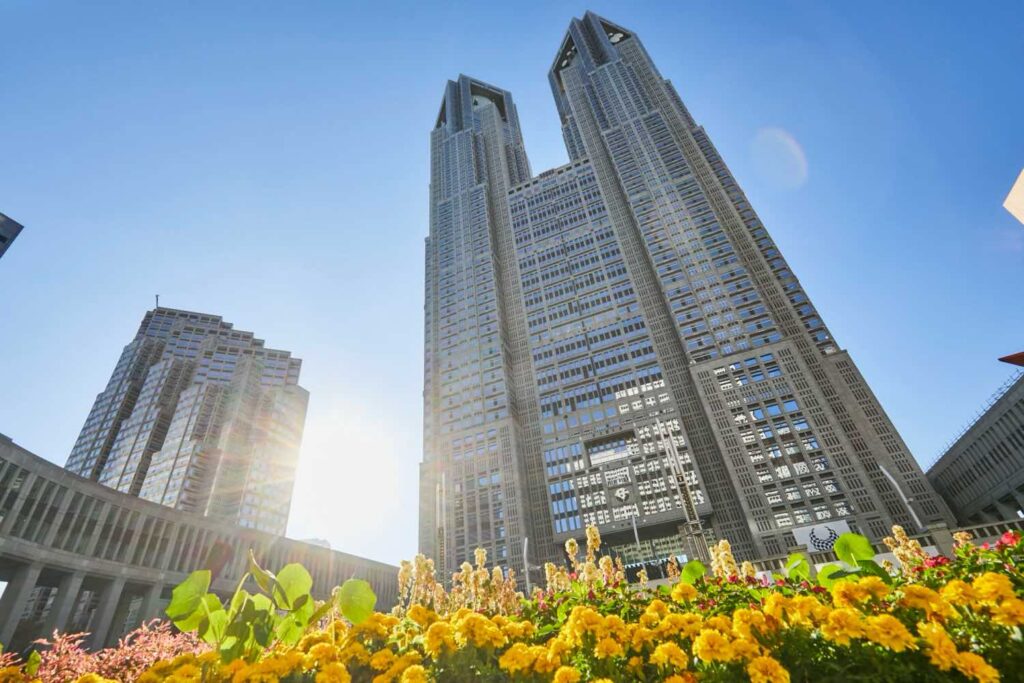 I Tokyo bygges det i høyden - dette er en bygning til regjeringen i Japan.
